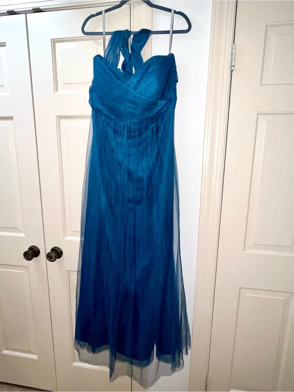 Jenny Yoo Seafoam Blue Maxi Gown